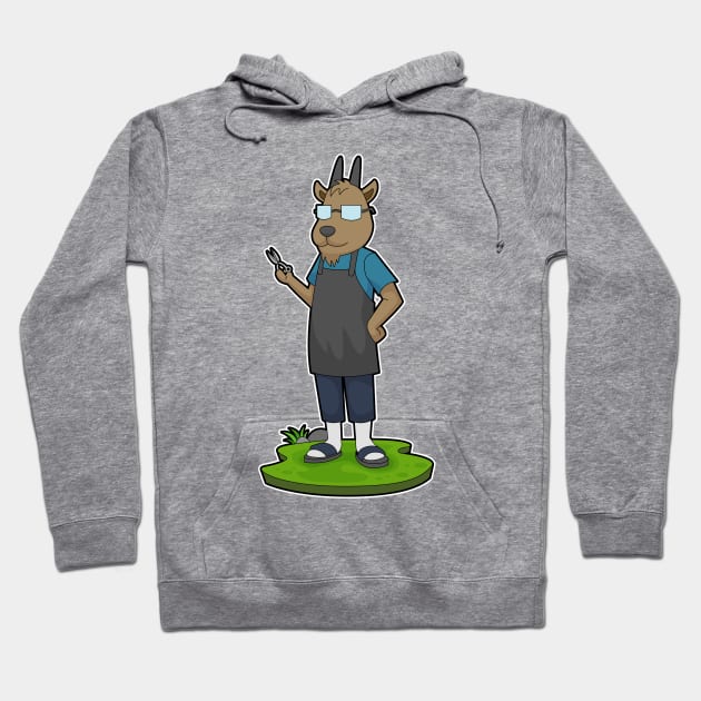 Goat Hairdresser Scissors Hoodie by Markus Schnabel